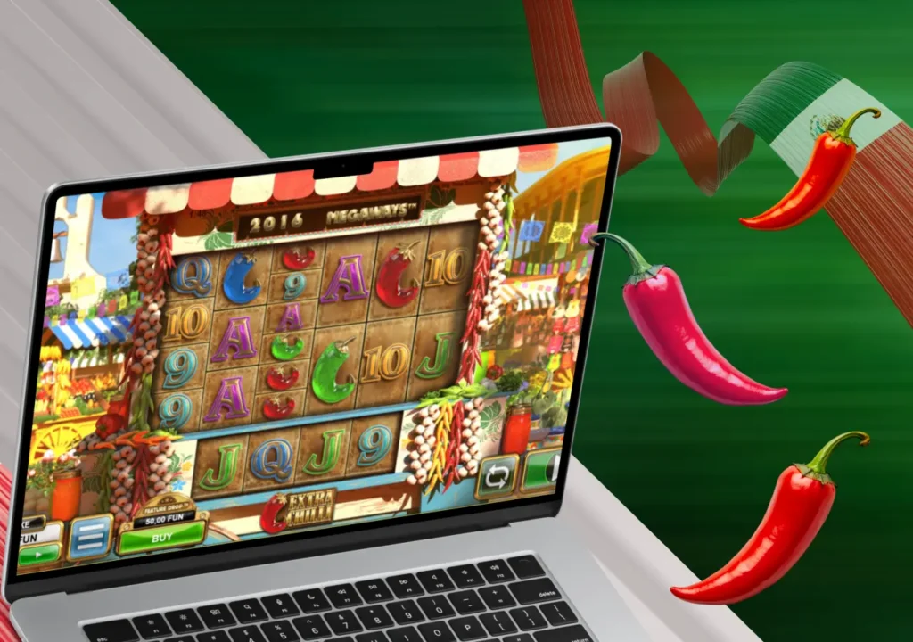 Extra Chilli es una tragamonedas vibrante con temática mexicana, ideal para los fanáticos de los casinos.