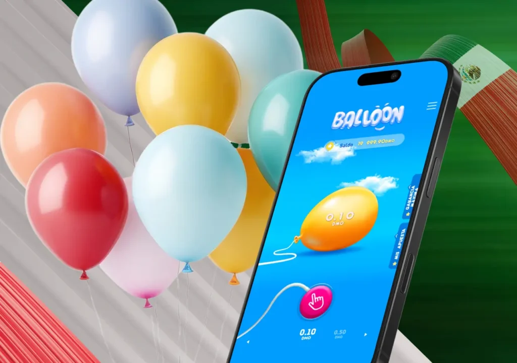 Diversión flotante en Balloon con símbolos que suben al ritmo de la música.