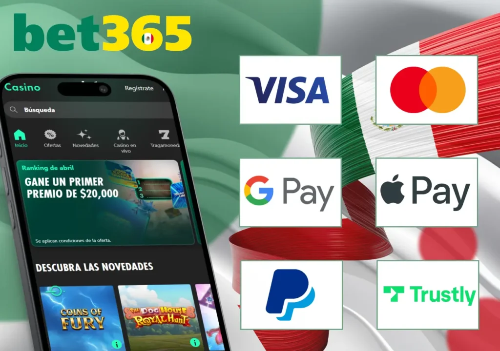 Métodos de pago disponibles y límites de depósito.